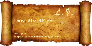 Laux Viviána névjegykártya